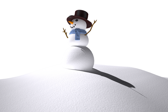 Digital Illustration of Snowman with Hat on Transparent Background - Download Free Stock Videos Pikwizard.com