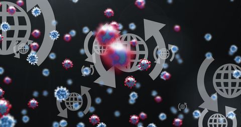 global pandemic and digital interface concept with virus - Download Free Stock Images Pikwizard.com