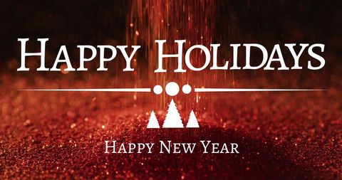 Festive Holiday Greetings with Sparkling Glitter Background
