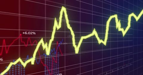 Dynamic Stock Market Chart with Fluctuating Trends and Data Points - Download Free Stock Images Pikwizard.com