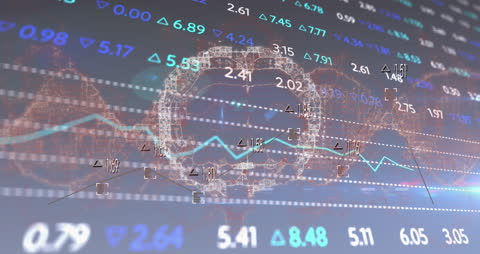 Dynamic Brain Animation With Financial Data Concept