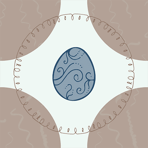 Decorative Easter Egg Graphic with Transparency for Creative Design