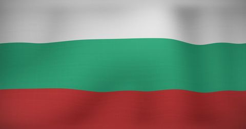 Waving bulgarian flag with rippling effect