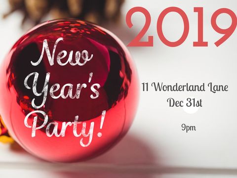Festive new year’s celebration invitation template