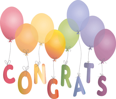 transparent congrats balloons with colorful letters, celebration vector - Download Free Stock Videos Pikwizard.com