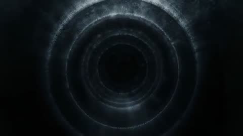 Pulsing Concentric Rings Drawing Particles into Dark Vortex Loop for SciFi Portal