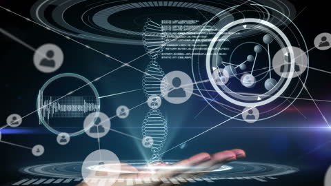 Futuristic Holographic Technology with Connections and DNA Representation