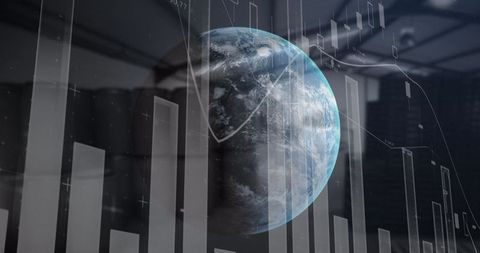 Global Shipping and Technology: Spinning Globe with Analytics