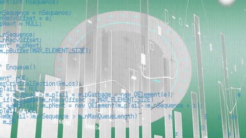 Futuristic Data Visualization with Programming Overlay