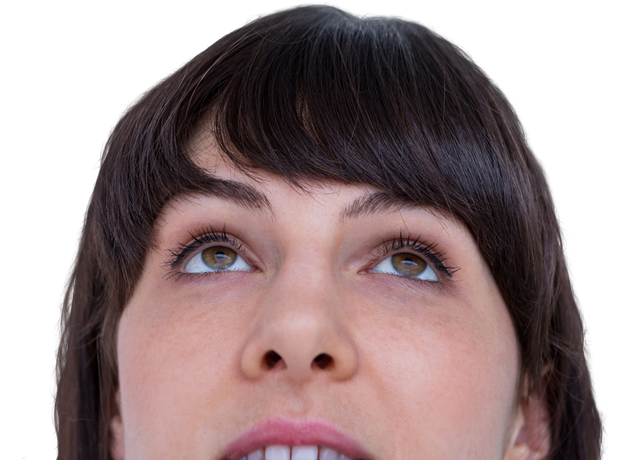 Close-Up of Thoughtful Woman's Face with Transparent Background - Download Free Stock Videos Pikwizard.com