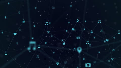 Digital Network Animated with Technology Icons