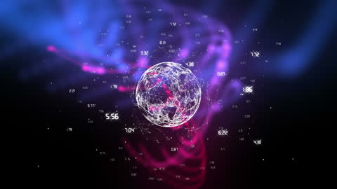 Futuristic Global Network with Businesswoman in Tech Environment