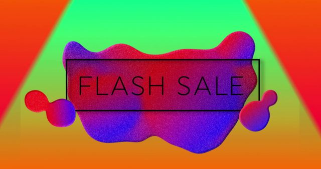 Vibrant Flash Sale Banner With Abstract Background - Download Free Stock Images Pikwizard.com