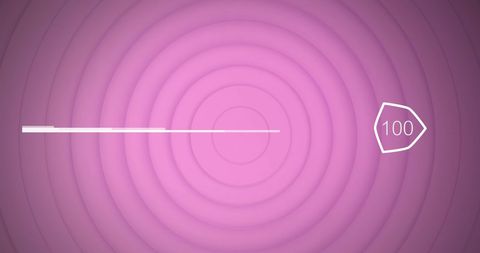 Digital progress bar with concentric circle background