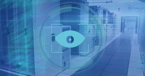Digital Eye Over Computer Servers Illustrating Cyber Security - Download Free Stock Images Pikwizard.com