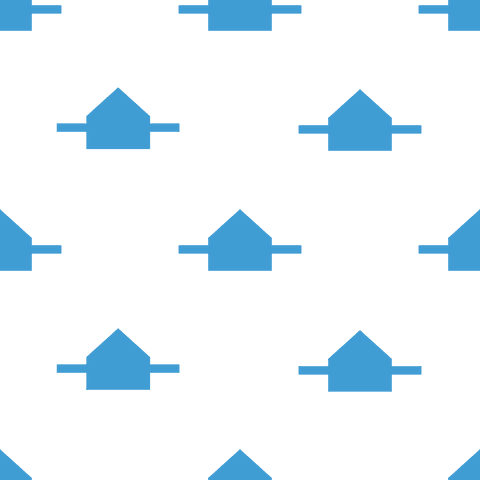 Seamless Blue Geometric Pattern on Transparent Background