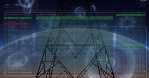 Digital Connectivity and Cybersecurity Against Sunset - Download Free Stock Images Pikwizard.com