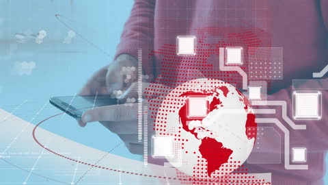 Digital Global Network and Communication Concept