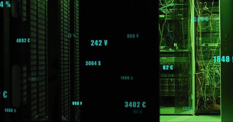 Global Data Processing in Modern Server Room Environment - Download Free Stock Images Pikwizard.com