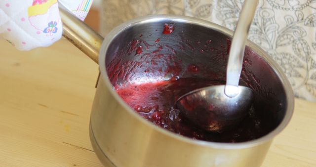 Senior Hands Preparing Homemade Berry Jam in Rusty Pot - Download Free Stock Images Pikwizard.com