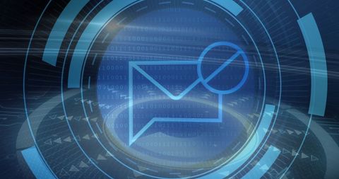 Futuristic Email Concept and Data Processing Interface - Download Free Stock Images Pikwizard.com