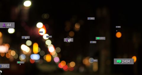Digital Social Media Icons Over City Lights at Night - Download Free Stock Images Pikwizard.com