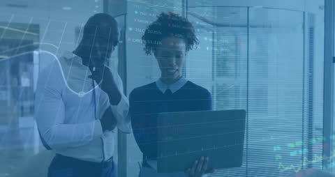 Business Professionals Analyzing Financial Data Teamwork