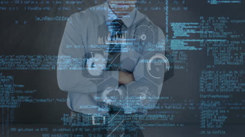 Digital Analytics Concept with Overlay Text and Data