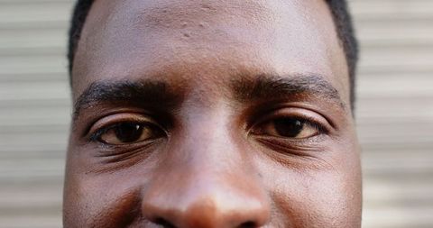 Close-up of Young Man's Eyes with Intense Gaze