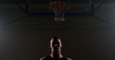 Determined Athlete Practicing on Basketball Court - Download Free Stock Images Pikwizard.com