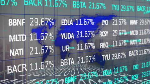 Global Business Data Analytics with World Map Overlay