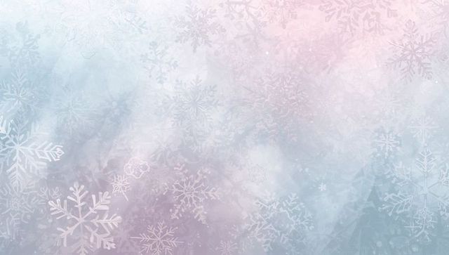 Ethereal Pastel Snowflake Composition with Bokeh Glow, Frost Texture and Crystal Geometry