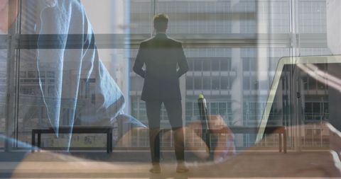 businessman reflection: merging corporate and digital spheres - Download Free Stock Images Pikwizard.com