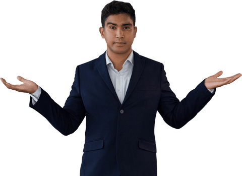 transparent businessman puzzled shrugging gesture office attire concept - Download Free Stock Videos Pikwizard.com