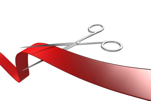 Transparent scissors cutting through red ribbon - Download Free Stock Videos Pikwizard.com