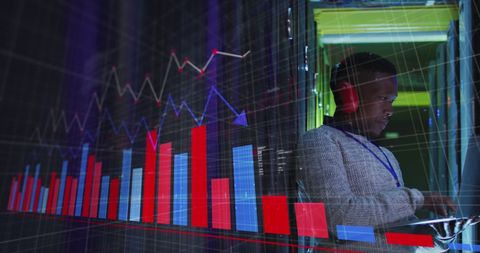 IT Engineer Working with Server and Data Visualization - Download Free Stock Images Pikwizard.com