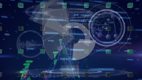 Futuristic Technology and Data Visualization Interface