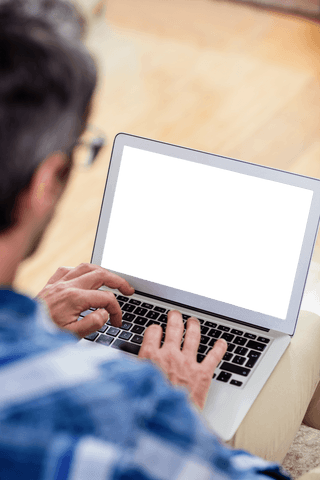 High Angle Transparent Laptop Screen Held by Man. - Download Free Stock Videos Pikwizard.com