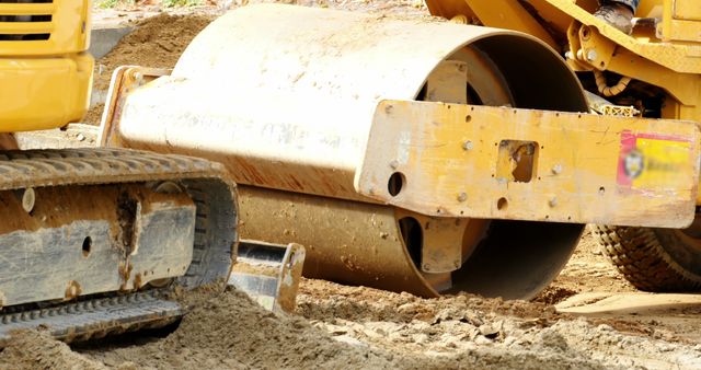 Close-Up of Heavy Machinery on Construction Site - Download Free Stock Images Pikwizard.com