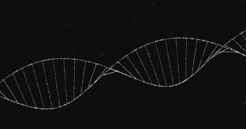 Digital DNA Strand Against Black Background - Download Free Stock Images Pikwizard.com