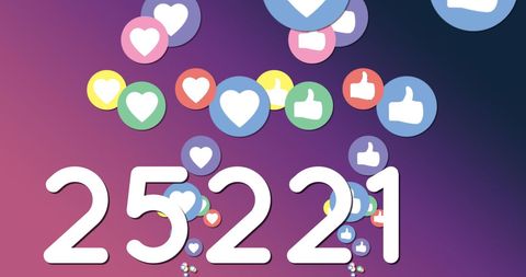 Social Media Engagement Count with Like and Heart Icons - Download Free Stock Images Pikwizard.com