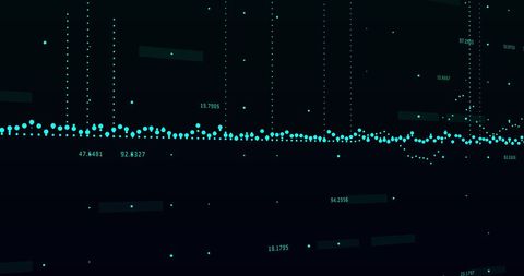 Abstract Digital Blue Dot Graph with Floating Numbers - Download Free Stock Images Pikwizard.com