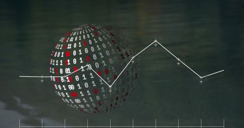 Global Data Processing with Binary Code Overlay - Download Free Stock Images Pikwizard.com
