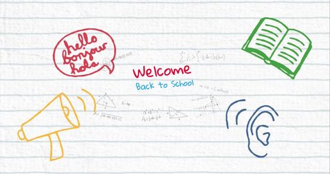 Welcome Back to School with Vibrant Doodles - Download Free Stock Images Pikwizard.com