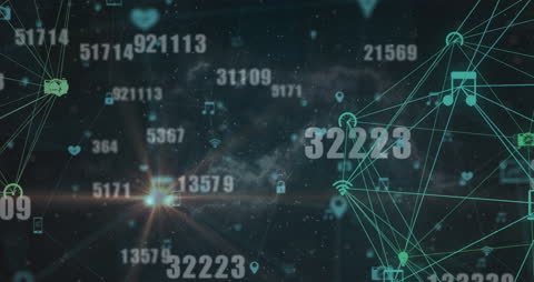 Futuristic Digital Network with Global Connections