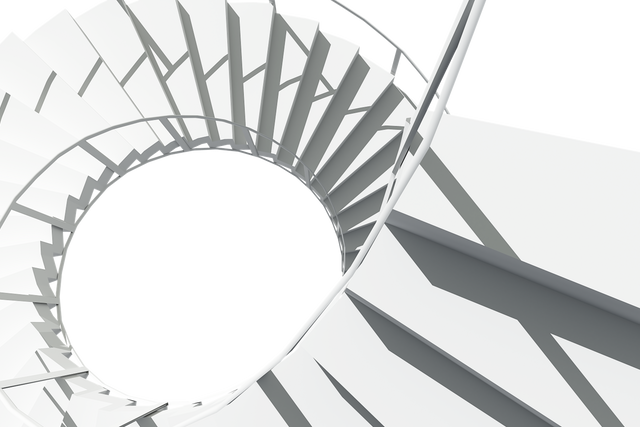 Top View White Spiral Staircase Transparent Background Vector Illustration - Download Free Stock Videos Pikwizard.com