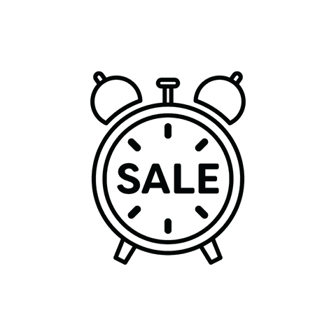 transparent clock icon with sale text for promoting sales - Download Free Stock Videos Pikwizard.com