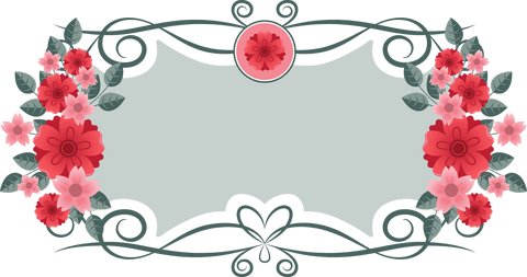green badge with red flowers and copy space on transparent background - Download Free Stock Videos Pikwizard.com