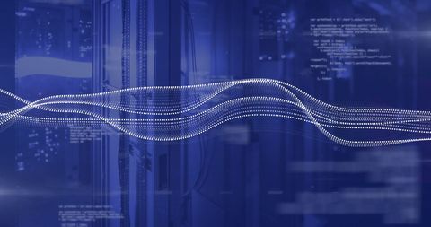 Digital Data Flow Over Computer Servers Illustrates Global Finance - Download Free Stock Images Pikwizard.com