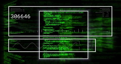 Dynamic Data Code with Digital Visualization Overlay - Download Free Stock Images Pikwizard.com